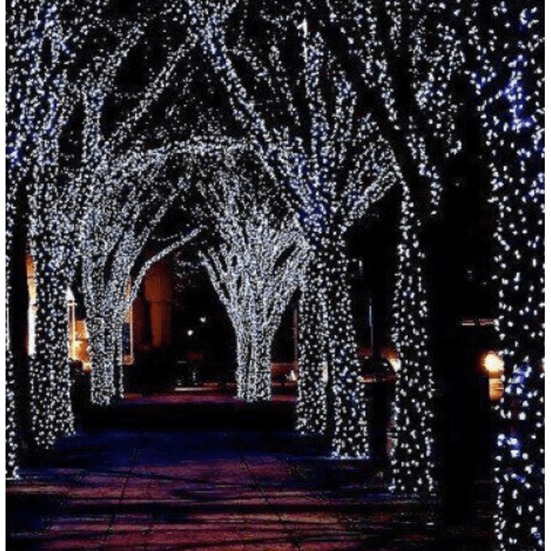 Casa si Gradina - Corpuri si surse de iluminat - Iluminat exterior - Instalatii luminoase exterior - Instalatie solara decorativa 450  LED lungime 45 metri 1500 12 ALB RECE - Infinity.ro