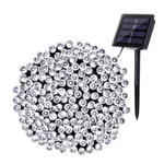 Casa si Gradina - Corpuri si surse de iluminat - Iluminat exterior - Instalatii luminoase exterior - Instalatie solara decorativa 450  LED lungime 45 metri 1500 12 ALB RECE - Infinity.ro