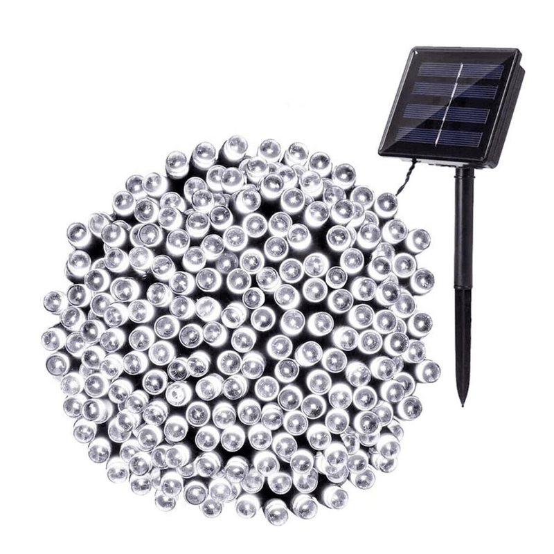 Casa si Gradina - Corpuri si surse de iluminat - Iluminat exterior - Instalatii luminoase exterior - Instalatie solara decorativa 450  LED lungime 45 metri 1500 12 ALB RECE - Infinity.ro
