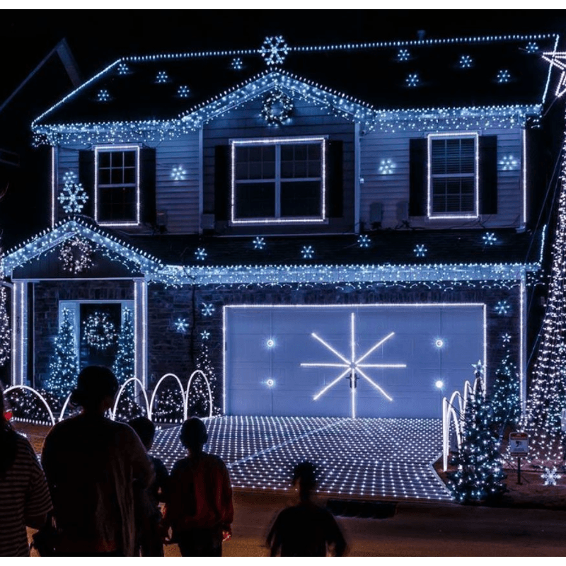 Casa si Gradina - Corpuri si surse de iluminat - Iluminat exterior - Instalatii luminoase exterior - Instalatie solara decorativa 450  LED lungime 45 metri 1500 12 ALB RECE - Infinity.ro