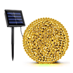Casa si Gradina - Corpuri si surse de iluminat - Iluminat exterior - Instalatii luminoase exterior - Instalatie solara decorativa lungime 30 metri cu 300 LED ALB CALD - Infinity.ro