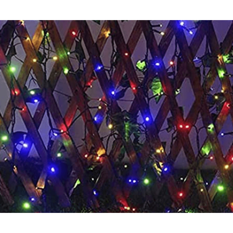 Casa si Gradina - Corpuri si surse de iluminat - Iluminat exterior - Instalatii luminoase exterior - Instalatie Solara 10 Metri cu 100 LED liniara MULTICOLORA HS - Infinity.ro