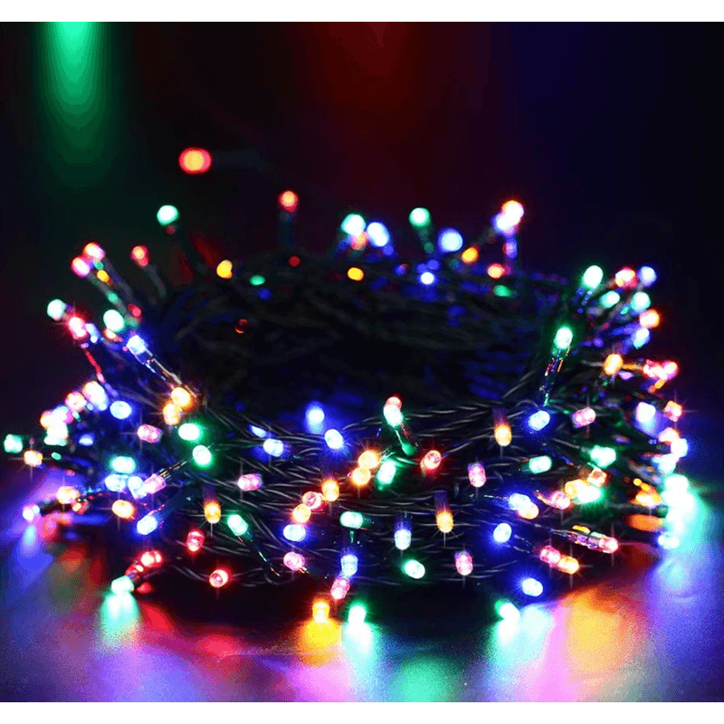 Casa si Gradina - Corpuri si surse de iluminat - Iluminat exterior - Instalatii luminoase exterior - Instalatie Solara 10 Metri cu 100 LED liniara MULTICOLORA HS - Infinity.ro