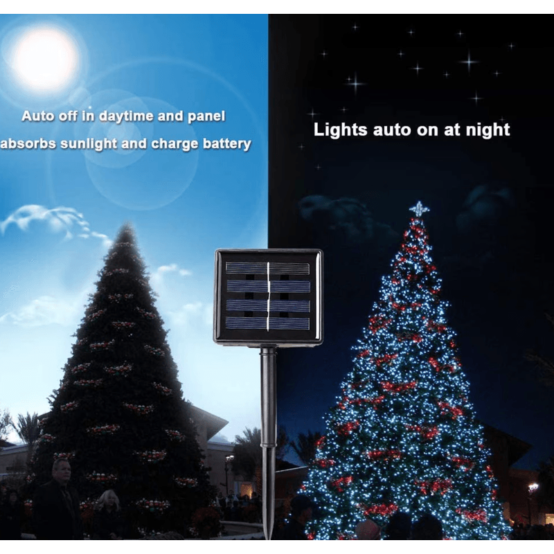 Casa si Gradina - Corpuri si surse de iluminat - Iluminat exterior - Instalatii luminoase exterior - Instalatie Solara 10 Metri cu 100 LED liniara MULTICOLORA HS - Infinity.ro