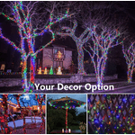 Casa si Gradina - Corpuri si surse de iluminat - Iluminat exterior - Instalatii luminoase exterior - Instalatie solara decorativa lungime 30 metri cu 300 LED MULTICOLOR - Infinity.ro