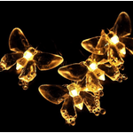 Casa si Gradina - Corpuri si surse de iluminat - Iluminat exterior - Instalatii luminoase exterior - Instalatie 1500-11 Solara 50 LED - FLUTURI Crystal ALB CALD 5m - Infinity.ro