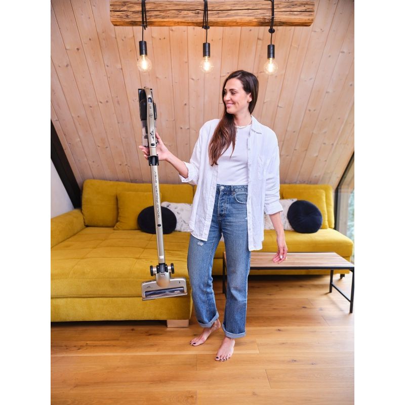 Electronice si Electrocasnice - Ingrijirea locuintei - Aspiratoare - Aspirator vertical ETA Gold Power 1212 90000, motor BLDC 250 W, Li-Ion 21,6 V/ 2500 mAh, recipient praf 0.4 litri - Infinity.ro