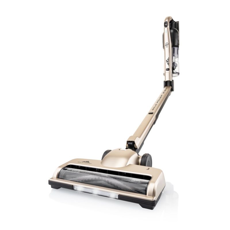 Electronice si Electrocasnice - Ingrijirea locuintei - Aspiratoare - Aspirator vertical ETA Gold Power 1212 90000, motor BLDC 250 W, Li-Ion 21,6 V/ 2500 mAh, recipient praf 0.4 litri - Infinity.ro