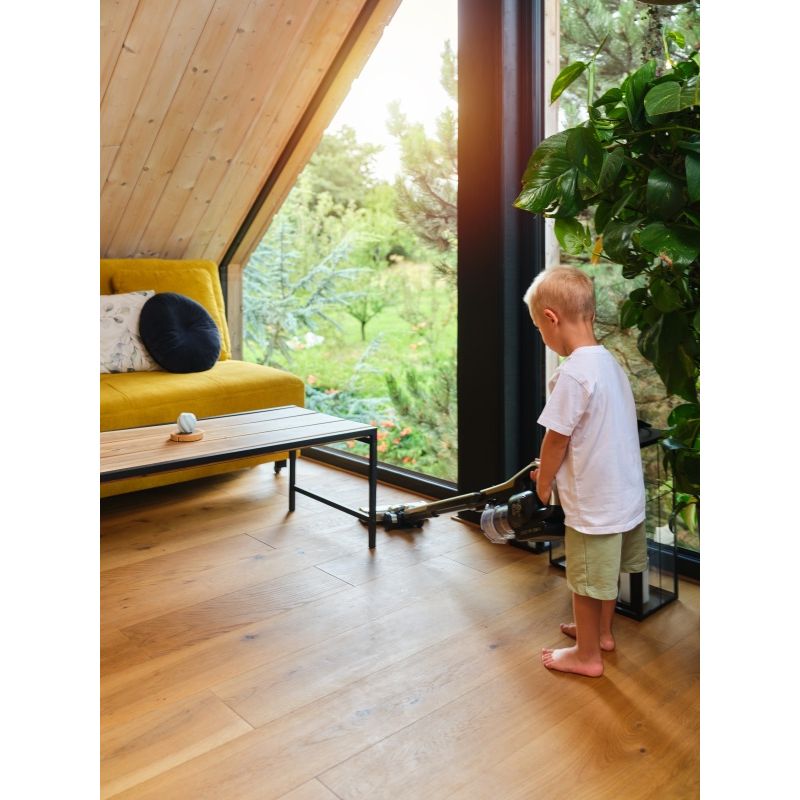 Electronice si Electrocasnice - Ingrijirea locuintei - Aspiratoare - Aspirator vertical ETA Gold Power 1212 90000, motor BLDC 250 W, Li-Ion 21,6 V/ 2500 mAh, recipient praf 0.4 litri - Infinity.ro