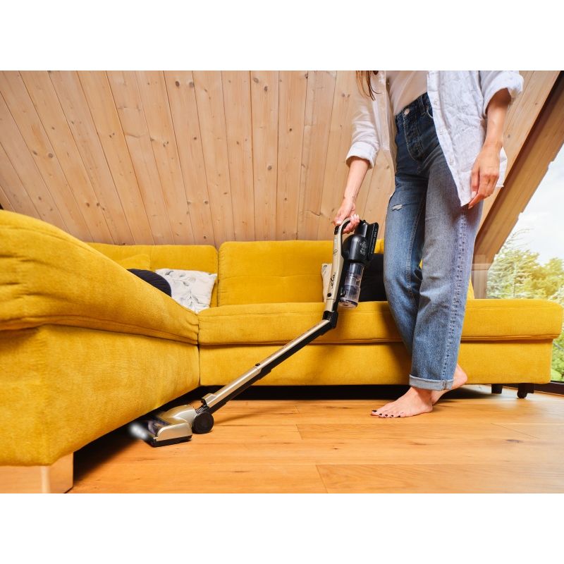Electronice si Electrocasnice - Ingrijirea locuintei - Aspiratoare - Aspirator vertical ETA Gold Power 1212 90000, motor BLDC 250 W, Li-Ion 21,6 V/ 2500 mAh, recipient praf 0.4 litri - Infinity.ro