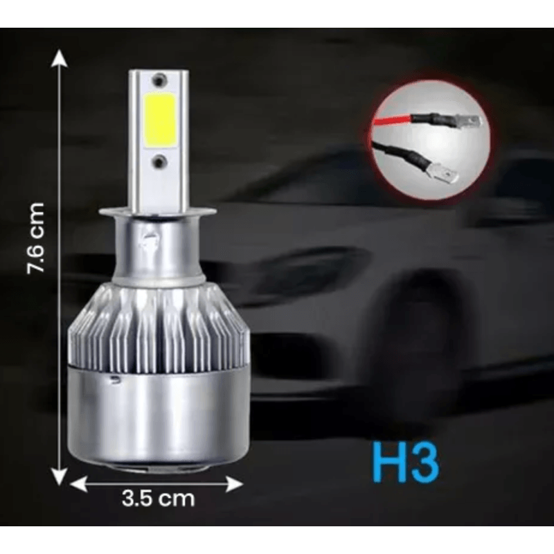 Auto si Moto - Electrice auto - Iluminare si semnalizare - Becuri auto - Set 2 becuri auto C6 H3 6000K 36W/bec 8000lm 60LED - Infinity.ro