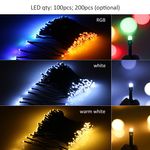 Casa si Gradina - Corpuri si surse de iluminat - Iluminat exterior - Instalatii luminoase exterior - Instalatie Solara 300 LED SL300C MULTICOLOR lungime 33M - Infinity.ro