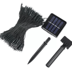 Casa si Gradina - Corpuri si surse de iluminat - Iluminat exterior - Instalatii luminoase exterior - Instalatie Solara 1500-4 ALB RECE cu 300 LED lungime 30 Metri telecomanda - Infinity.ro