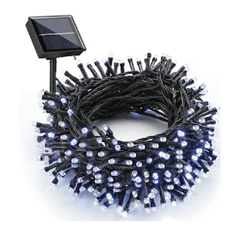 Casa si Gradina - Corpuri si surse de iluminat - Iluminat exterior - Instalatii luminoase exterior - Instalatie Solara 1500-4 ALB RECE cu 300 LED lungime 30 Metri telecomanda - Infinity.ro