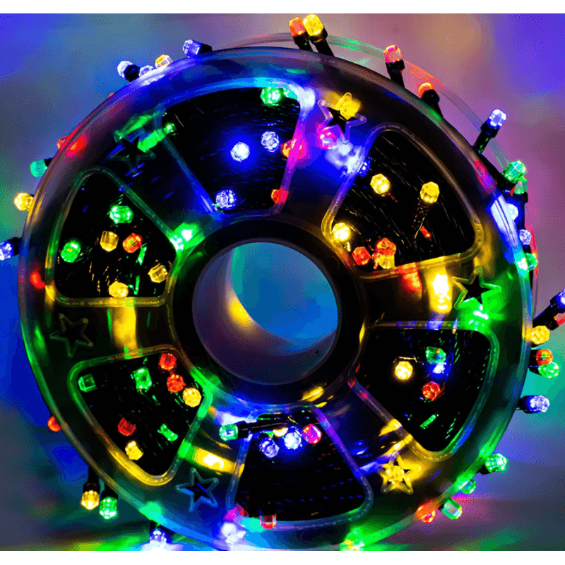 Casa si Gradina - Corpuri si surse de iluminat - Iluminat exterior - Instalatii luminoase exterior - Instalatie multicolora 100m tip rola cu 480 LED 8 efecte de iluminare - Infinity.ro