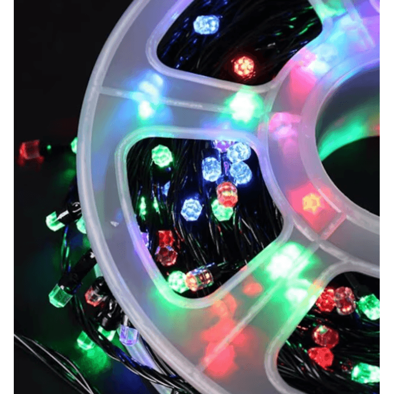 Casa si Gradina - Corpuri si surse de iluminat - Iluminat exterior - Instalatii luminoase exterior - Instalatie multicolora 100m tip rola cu 480 LED 8 efecte de iluminare - Infinity.ro