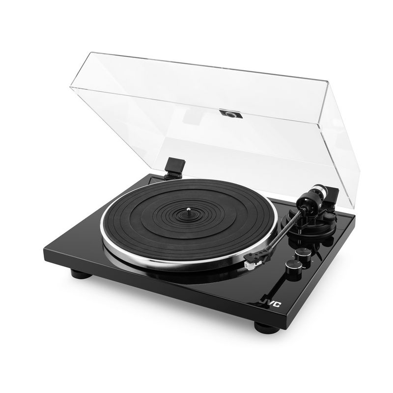 TV, Audio-Video si Foto - Audio Hi-Fi - Pick-Up - Pick-up Hi-Fi cu ac JVC AL-E534B, Bluetooth, 2 viteze (33 si 45 rpm), platan aluminiu, iesire RCA, negru - Infinity.ro