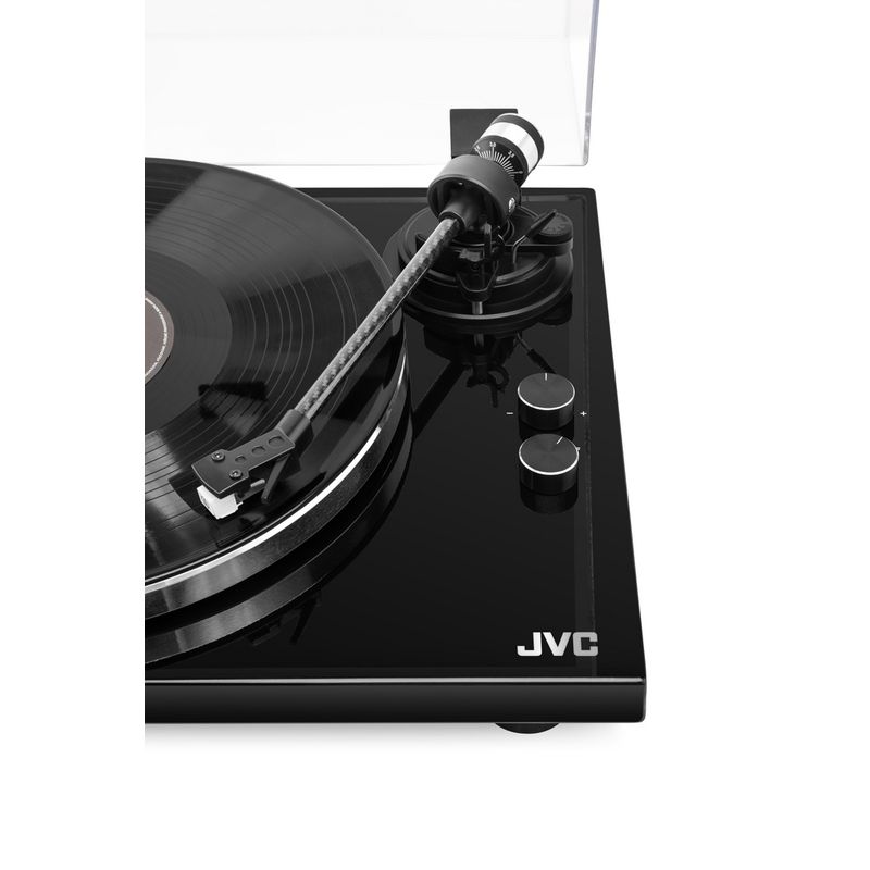 TV, Audio-Video si Foto - Audio Hi-Fi - Pick-Up - Pick-up Hi-Fi cu ac JVC AL-E534B, Bluetooth, 2 viteze (33 si 45 rpm), platan aluminiu, iesire RCA, negru - Infinity.ro