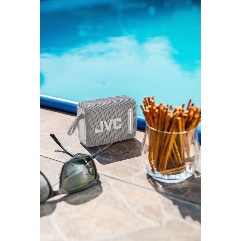 TV, Audio-Video si Foto - Portabile audio - Boxe portabile - Boxa portabila JVC XS-E114G, radio FM, Bluetooth, IPX6, Litiu-ion 3,7 V / 2000 mAh, gri - Infinity.ro