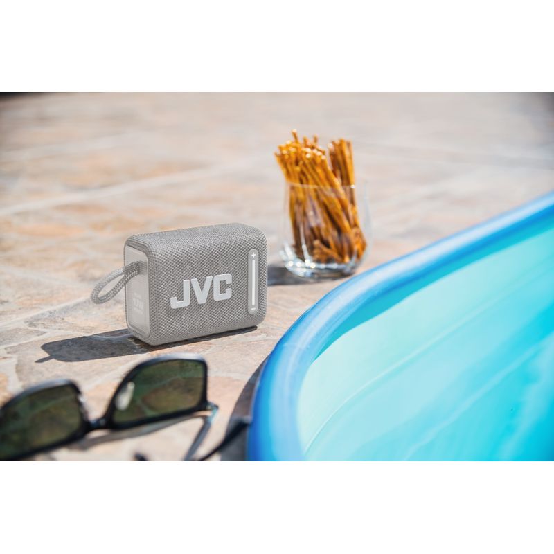TV, Audio-Video si Foto - Portabile audio - Boxe portabile - Boxa portabila JVC XS-E114G, radio FM, Bluetooth, IPX6, Litiu-ion 3,7 V / 2000 mAh, gri - Infinity.ro