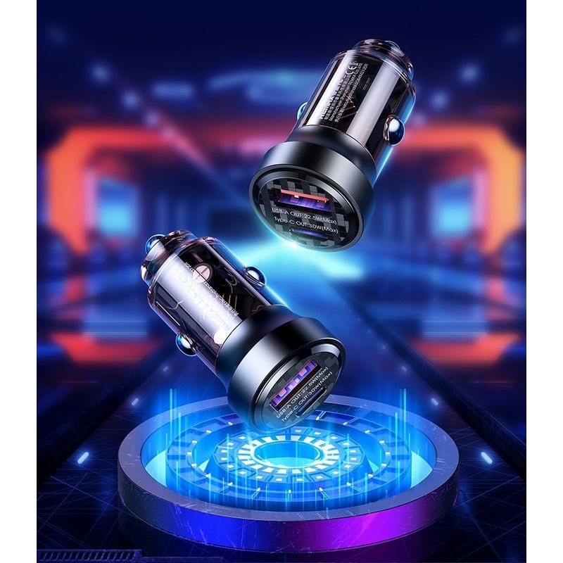 Laptop, Telefoane si Tablete - Telefoane mobile si accesorii - Accesorii Telefoane - Incarcatoare telefoane - Incarcator auto rapid REMAX RCC338, PD+QC, 1 port USB-C, 1 port USB-A - Infinity.ro