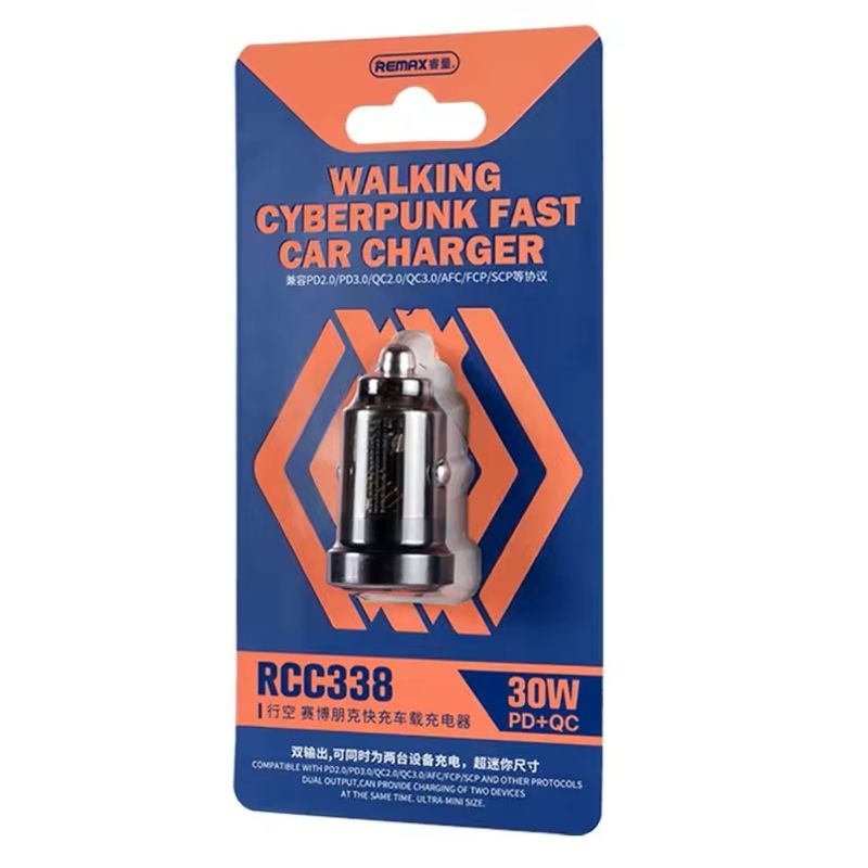 Laptop, Telefoane si Tablete - Telefoane mobile si accesorii - Accesorii Telefoane - Incarcatoare telefoane - Incarcator auto rapid REMAX RCC338, PD+QC, 1 port USB-C, 1 port USB-A - Infinity.ro