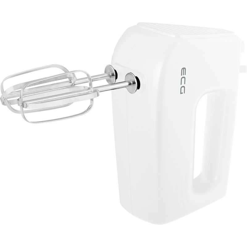 Electronice si Electrocasnice - Electrocasnice bucatarie - Mixere, tocatoare & roboti de bucatarie - Mixere - Mixer de mana ECG RS 440 White Lite, 400 W, 5 viteze, functie TURBO, 2 teluri si 2 carlige, alb - Infinity.ro