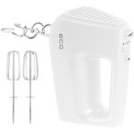 Electronice si Electrocasnice - Electrocasnice bucatarie - Mixere, tocatoare & roboti de bucatarie - Mixere - Mixer de mana ECG RS 440 White Lite, 400 W, 5 viteze, functie TURBO, 2 teluri si 2 carlige, alb - Infinity.ro