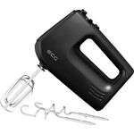 Electronice si Electrocasnice - Electrocasnice bucatarie - Mixere, tocatoare & roboti de bucatarie - Mixere - Mixer de mana ECG RS 440 Black Lite, 400 W, 5 viteze, functie TURBO, 2 teluri si 2 carlige, negru - Infinity.ro