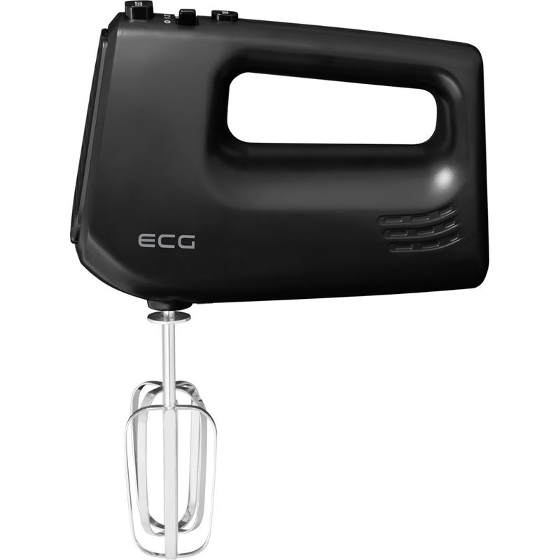 Electronice si Electrocasnice - Electrocasnice bucatarie - Mixere, tocatoare & roboti de bucatarie - Mixere - Mixer de mana ECG RS 440 Black Lite, 400 W, 5 viteze, functie TURBO, 2 teluri si 2 carlige, negru - Infinity.ro