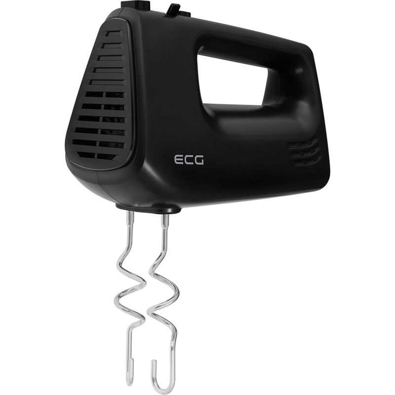 Electronice si Electrocasnice - Electrocasnice bucatarie - Mixere, tocatoare & roboti de bucatarie - Mixere - Mixer de mana ECG RS 440 Black Lite, 400 W, 5 viteze, functie TURBO, 2 teluri si 2 carlige, negru - Infinity.ro