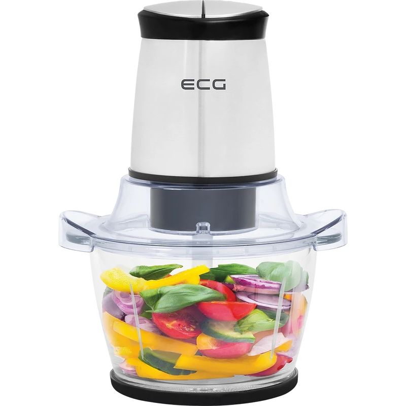 Electronice si Electrocasnice - Electrocasnice bucatarie - Mixere, tocatoare & roboti de bucatarie - Tocator alimente ECG SP 4030, 400W, recipient din sticla 1.5 litri, 2 viteze, lame din otel - Infinity.ro