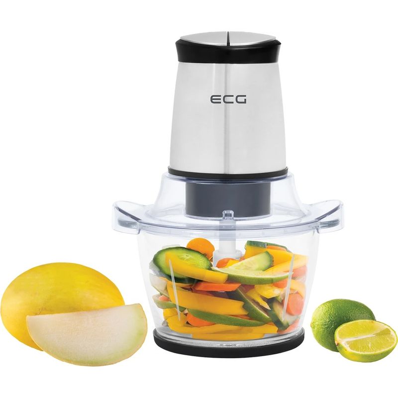 Electronice si Electrocasnice - Electrocasnice bucatarie - Mixere, tocatoare & roboti de bucatarie - Tocator alimente ECG SP 4030, 400W, recipient din sticla 1.5 litri, 2 viteze, lame din otel - Infinity.ro