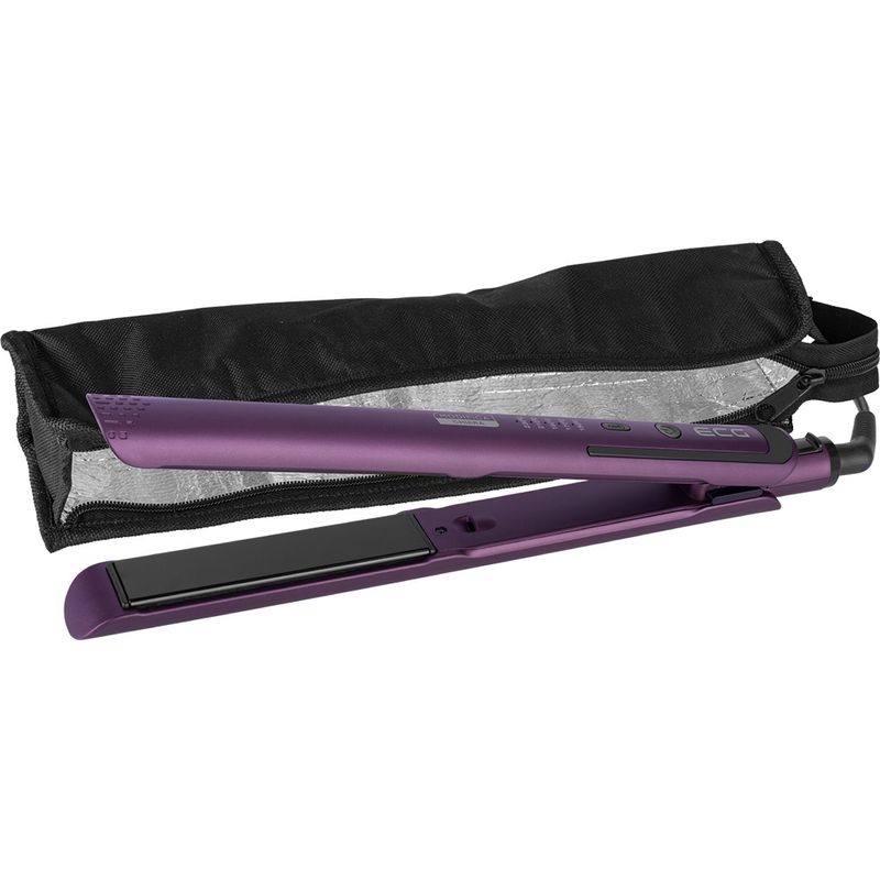 Ingrijire personala si Cosmetice - Aparate & accesorii ingrijire personala - Hair styling - Placi de indreptat parul - Placa de indreptat parul ECG Modifica Straight Chiara 48 W, 150-230°C, invelis ceramic, 5 niveluri temperatura, violet - Infinity.ro
