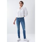 Fashion, accesorii si bijuterii - Femei - Imbracaminte femei - Pantaloni femei - Blugi dama Salsa Jeans regular-fit din denim W27-L32 US Albastru pastel - Infinity.ro