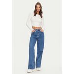 Fashion, accesorii si bijuterii - Femei - Imbracaminte femei - Pantaloni femei - Blugi dama Tommy Jeans Claire Wide Leg DW0DW19617 W30-L32 US Albastru royal - Infinity.ro