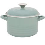 Casa si Gradina - Bucatarie si vesela - Vase pentru gatit - Oale si cratite - Oala cu capac Standard Wave Verde Metalacemail, 20cm, 4l, Verde pastel - Infinity.ro