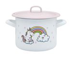 Casa si Gradina - Bucatarie si vesela - Vase pentru gatit - Oale si cratite - Oala 1.5l cu capac Unicorn Metalac email/14cm/1.5l - Infinity.ro