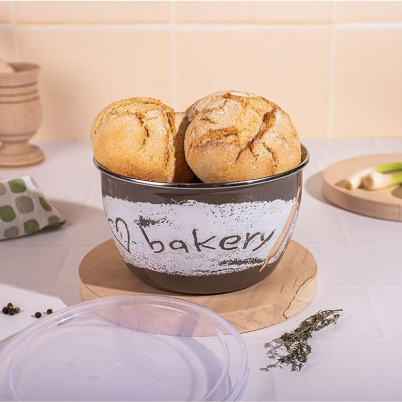 Casa si Gradina - Bucatarie si vesela - Vesela si tacamuri - Farfurii si boluri - Recipient multif 1.7l cu capac Bakery Metalac email/16cm/1.7l - Infinity.ro