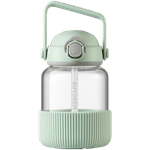 Casa si Gradina - Bucatarie si vesela - Accesorii bar - Termosuri si Cani termos - Sticla cu pai portabila BUYDEEM DG78-CG, 800 ml Verde - Infinity.ro