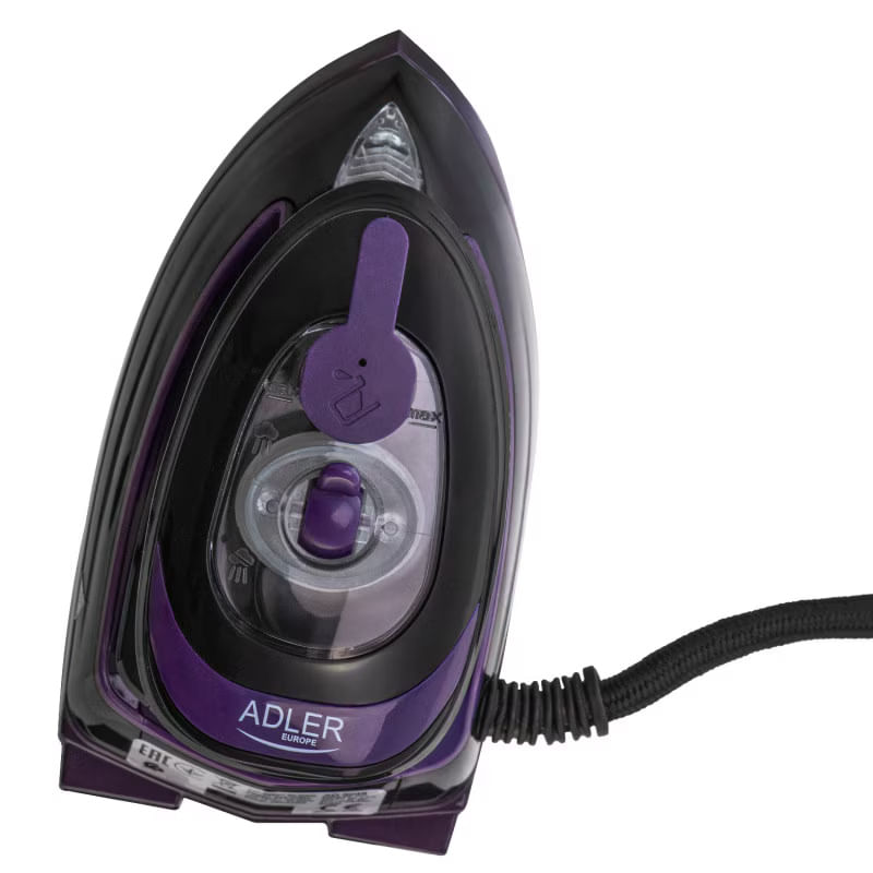 Electronice si Electrocasnice - Ingrijirea tesaturilor - Fiare de calcat - Fier de ca lcat cu abur de calatorie Adler AD 5049, 420 W, 30 ml, Placa ceramica, Abur/uscat, Negru/Violet - Infinity.ro