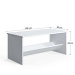 Casa si Gradina - Mobilier - Mese si birouri - Masute de cafea - Masuta de cafea Terna, Alb, 100 x 50 x 44 cm - Infinity.ro