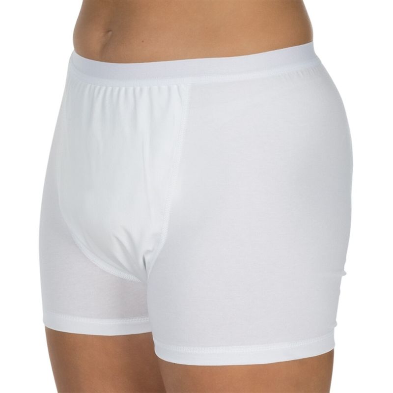 Ingrijire personala si Cosmetice - Ingrijire personala - Igiena intima - Scutece adulti si chiloti incontinenta - Boxeri incontinenta, Dama, Suprima, Bumbac, Alb, Mar 40/42 - Infinity.ro