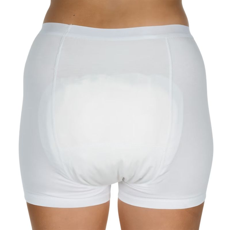 Ingrijire personala si Cosmetice - Ingrijire personala - Igiena intima - Scutece adulti si chiloti incontinenta - Boxeri incontinenta, Dama, Suprima, Bumbac, Alb, Mar 40/42 - Infinity.ro