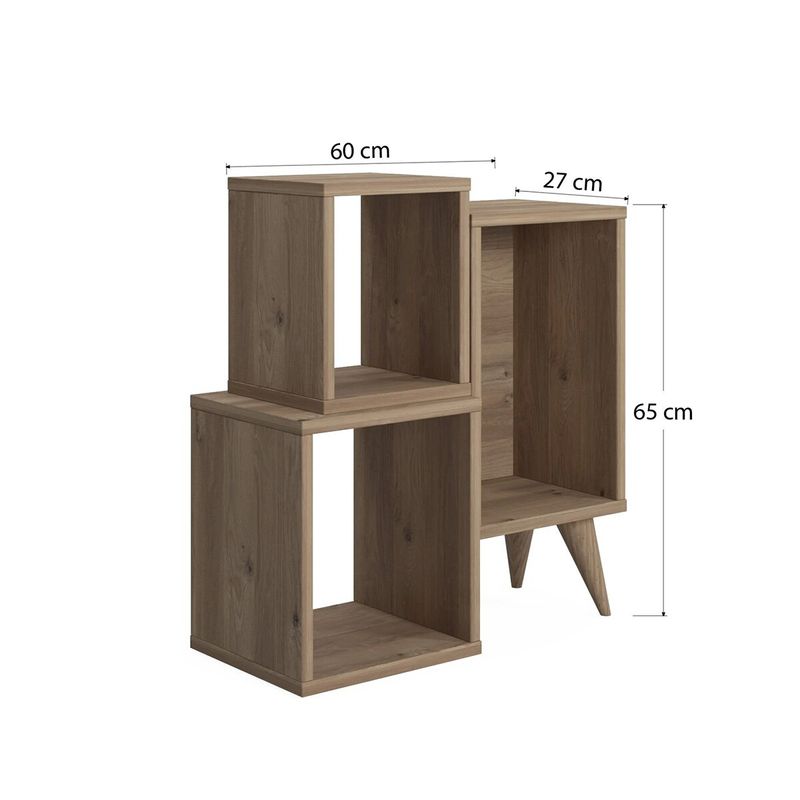 Casa si Gradina - Mobilier - Biblioteci si rafturi - Biblioteci - Biblioteca Mabel, Stejar, 60 x 27 x 65 cm - Infinity.ro