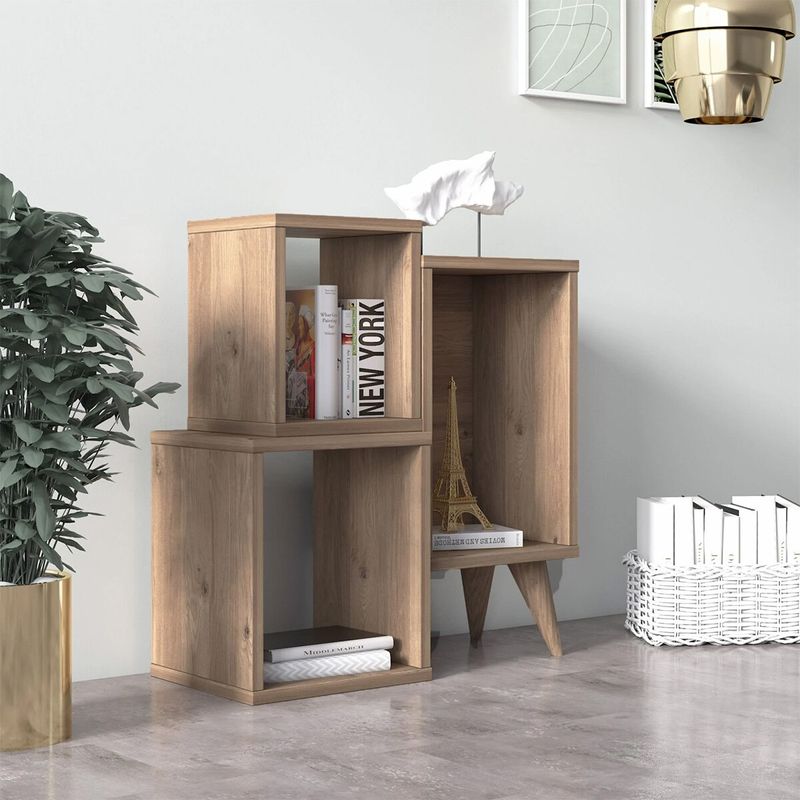 Casa si Gradina - Mobilier - Biblioteci si rafturi - Biblioteci - Biblioteca Mabel, Stejar, 60 x 27 x 65 cm - Infinity.ro