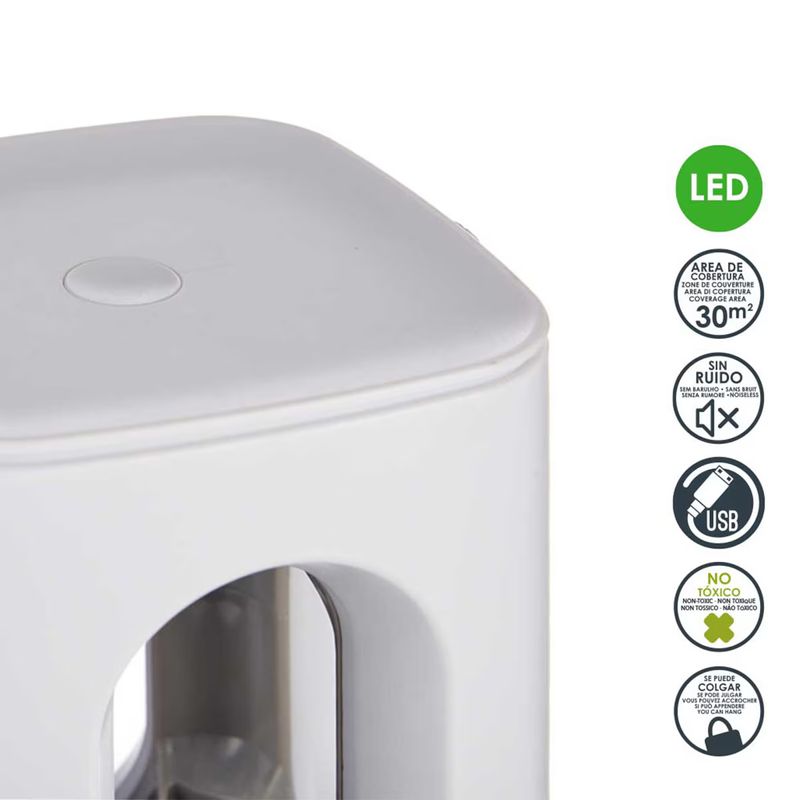 Market - Curatenie si intretinere casa - Produse menaj - Insecticide si capcane - Lampa anti tantari, 13 x 12 x 22 cm, Alb - Infinity.ro