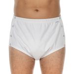 Ingrijire personala si Cosmetice - Ingrijire personala - Igiena intima - Scutece adulti si chiloti incontinenta - Chilot incontinenta nivel 4/5, Suprima, Unisex, 100% Bumbac, Captuseala poliester, Alb, capse laterale, Mar 40/42 - Infinity.ro