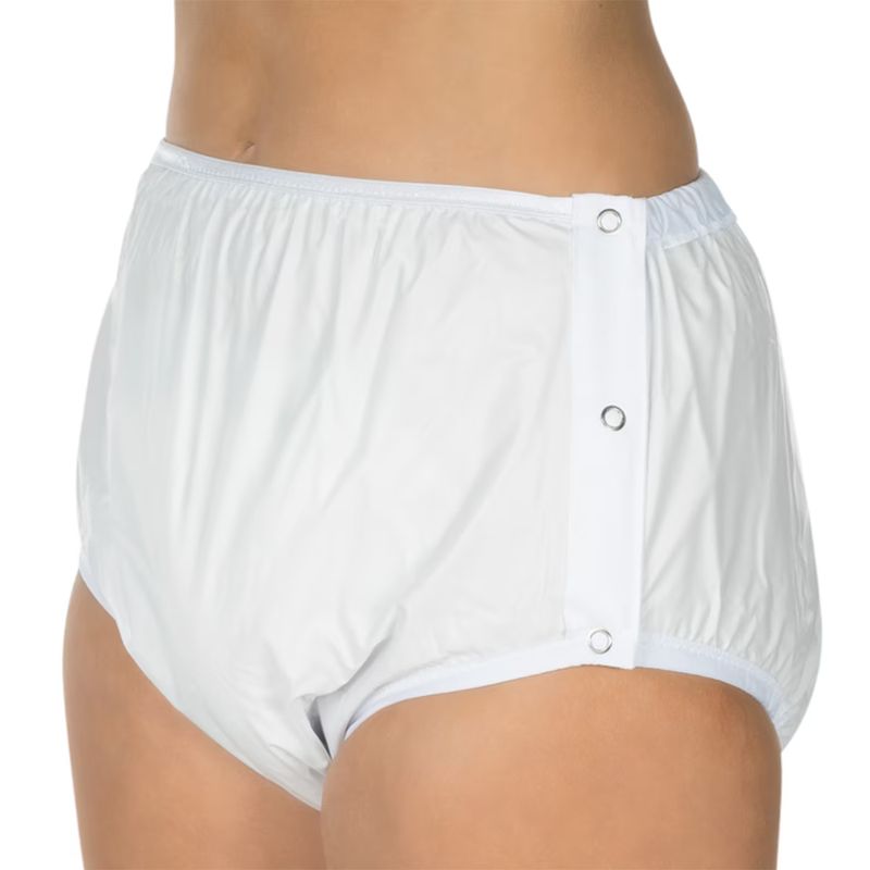 Ingrijire personala si Cosmetice - Ingrijire personala - Igiena intima - Scutece adulti si chiloti incontinenta - Chilot incontinenta nivel 4/5, Suprima, Unisex, PVC/Poliester, Alb, Mar 40, cu capse laterale - Infinity.ro
