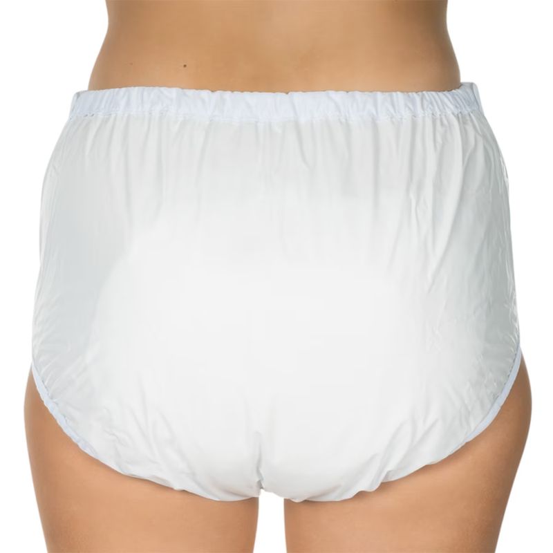 Ingrijire personala si Cosmetice - Ingrijire personala - Igiena intima - Scutece adulti si chiloti incontinenta - Chilot incontinenta nivel 4/5, Suprima, Unisex, PVC/Poliester, Alb, Mar 40, cu capse laterale - Infinity.ro